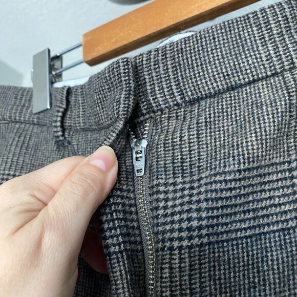 Aritzia Brown Plaid Trousers - Picture 5 of 6